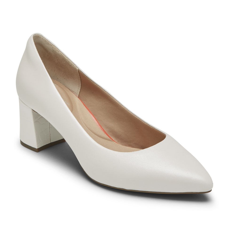 Sapatos De Salto Rockport Mulher Branco - Total Motion Salima - 67285UKFZ